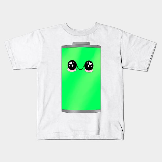 Full battery charge Kids T-Shirt by Rasheba